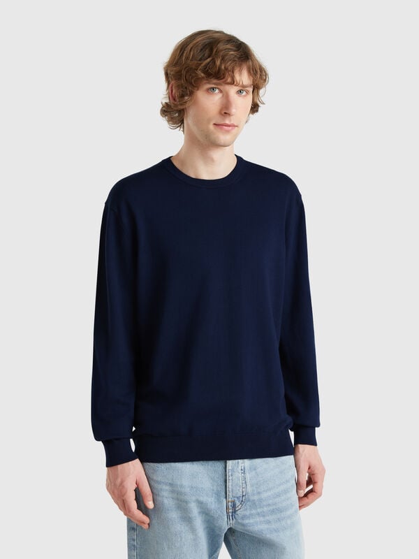 Pull 100 % coton à col rond Homme