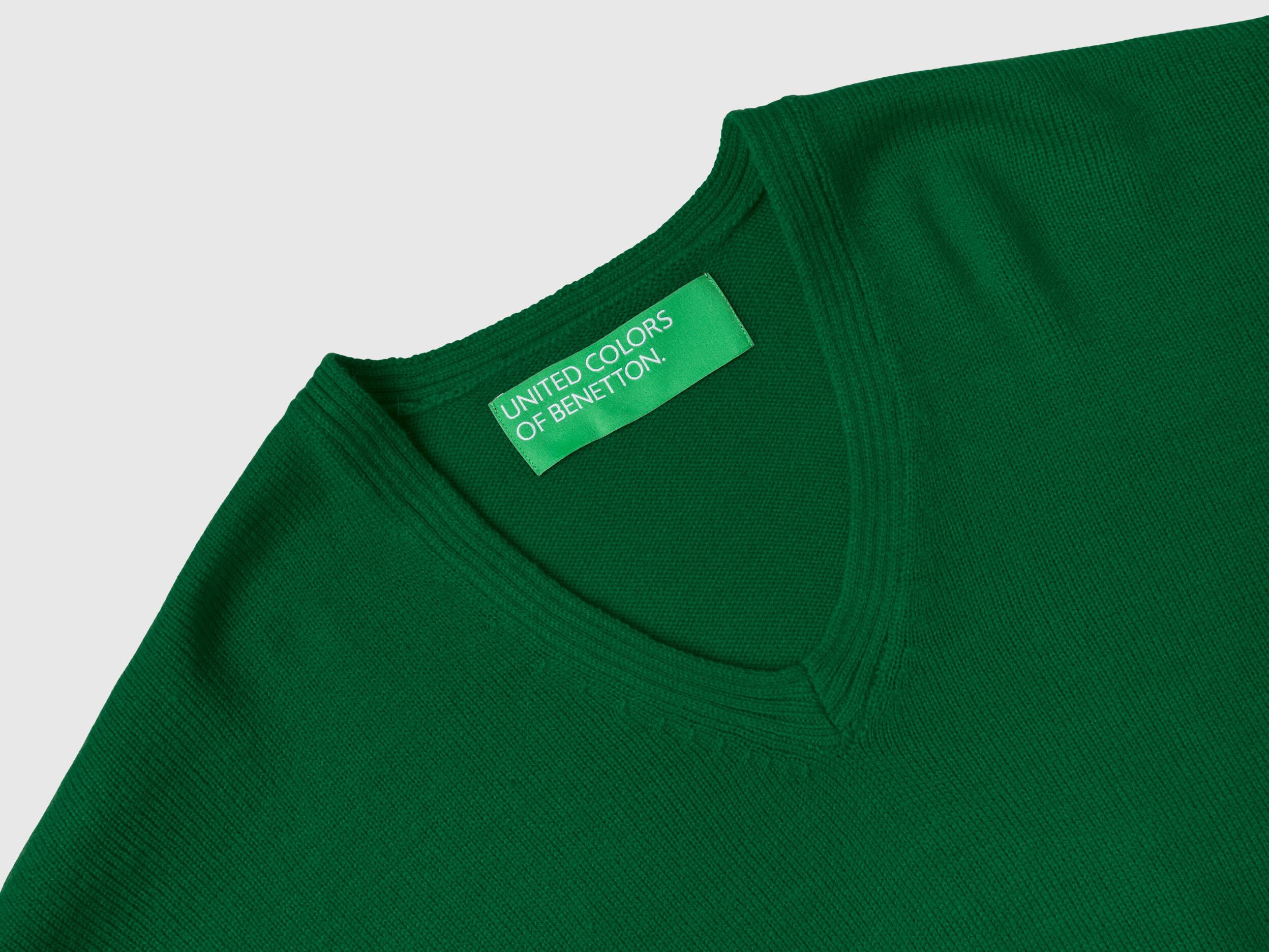 Benetton pull sale femme col v