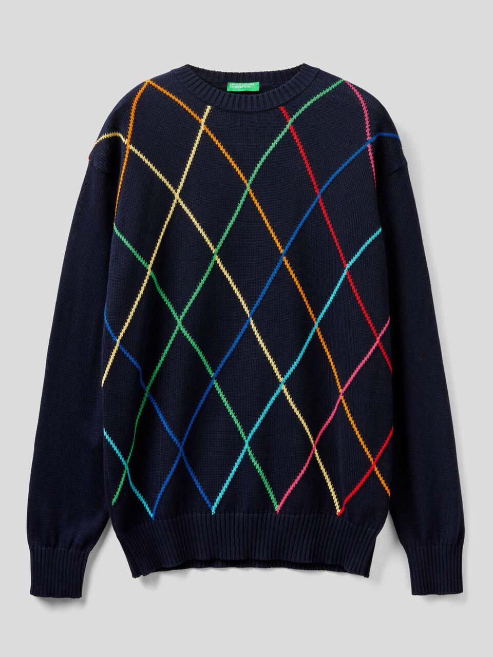 Pull à losanges multicolores image number 1