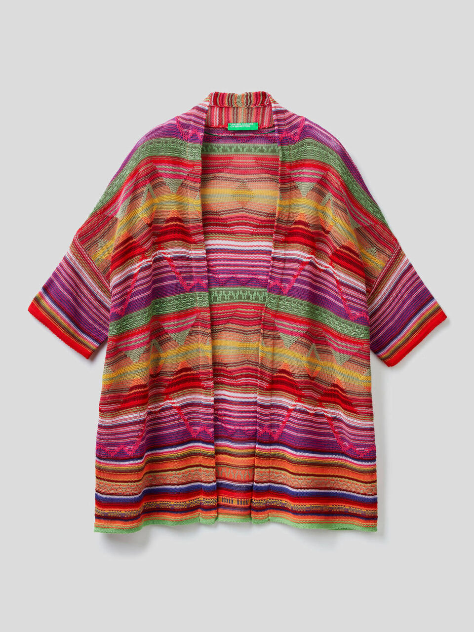 Gilet multicolore en pur coton image number 1