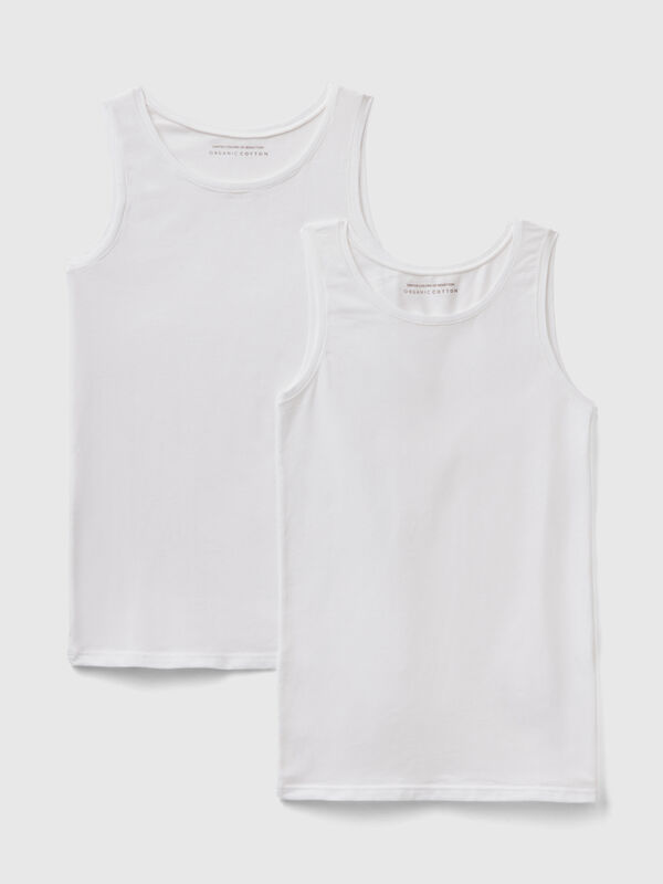 Deux débardeurs en coton super stretch Filles
