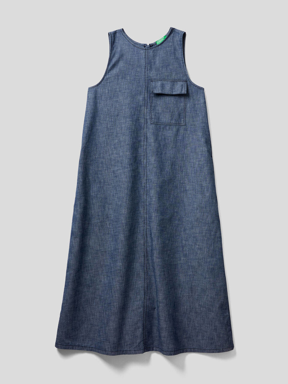 Grande robe sans manches effet jeans image number 1