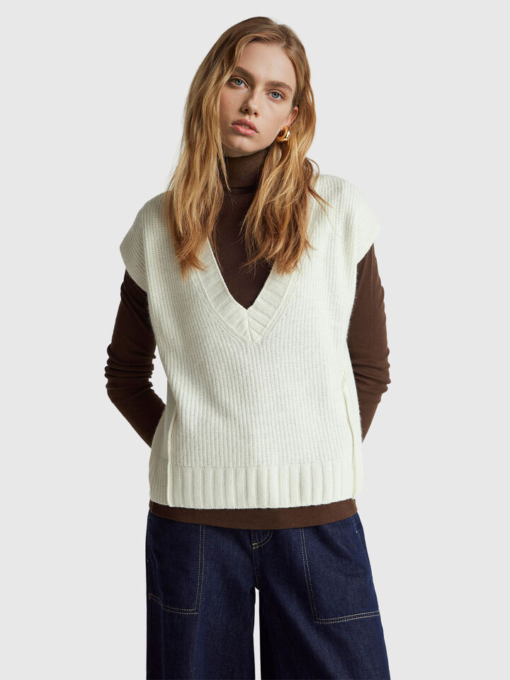 S/L V NECK SWEATER Femme