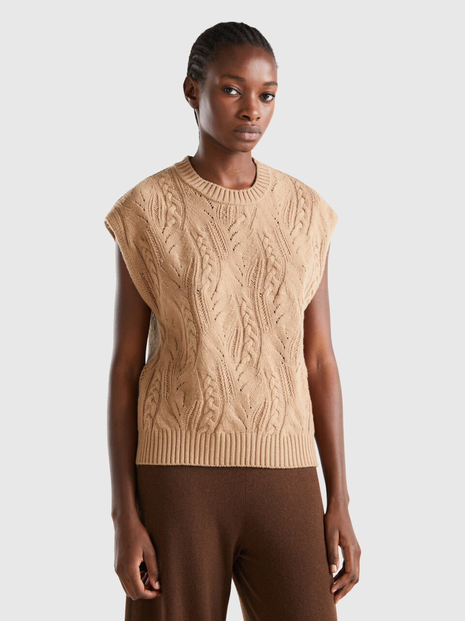 Pull femme store sans manche