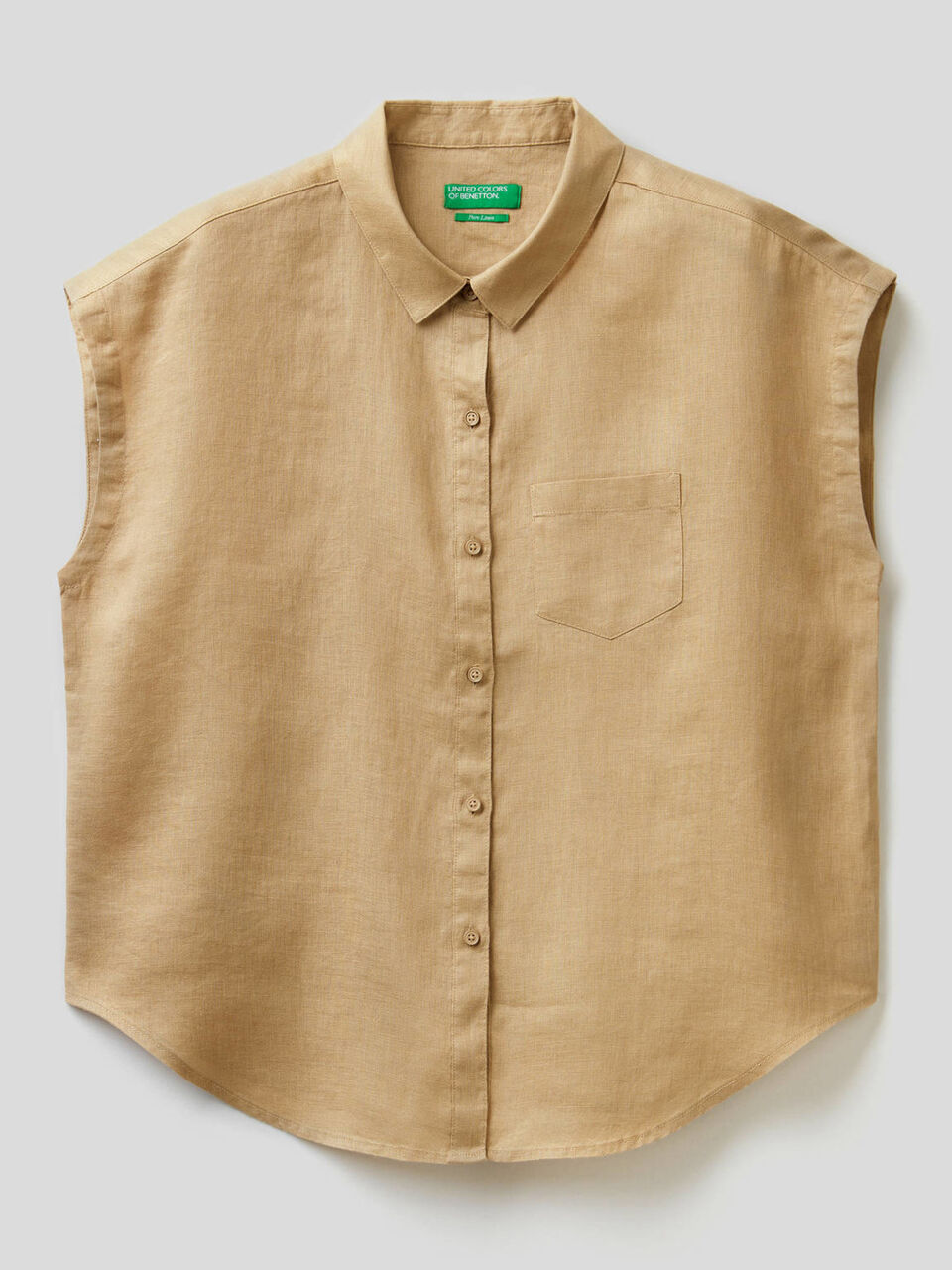 Chemise 100% lin à manches courtes image number 1