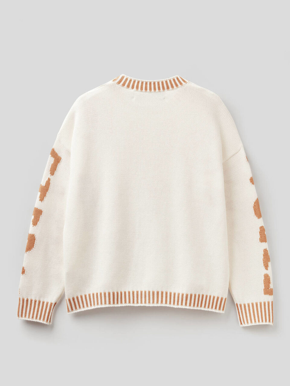 Pull en coton avec motif en intarsia image number 2