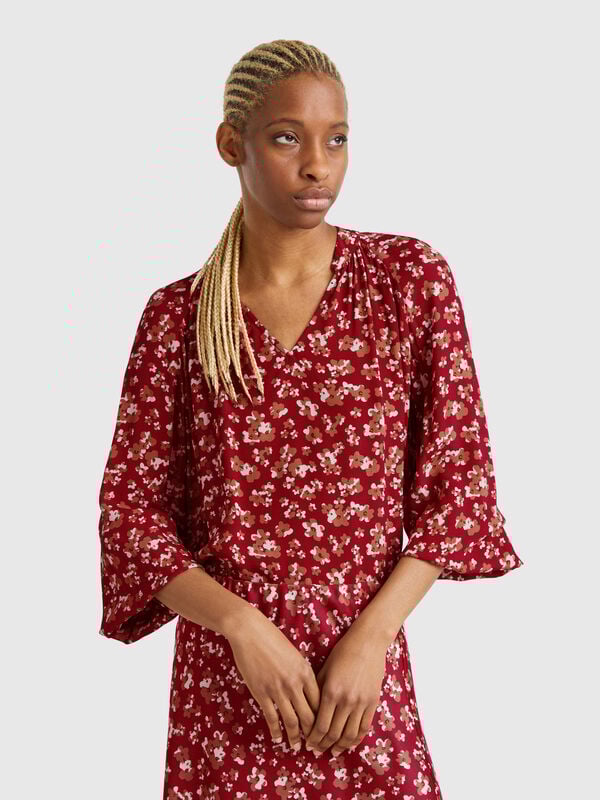 Blouse fluide fleurie Femme