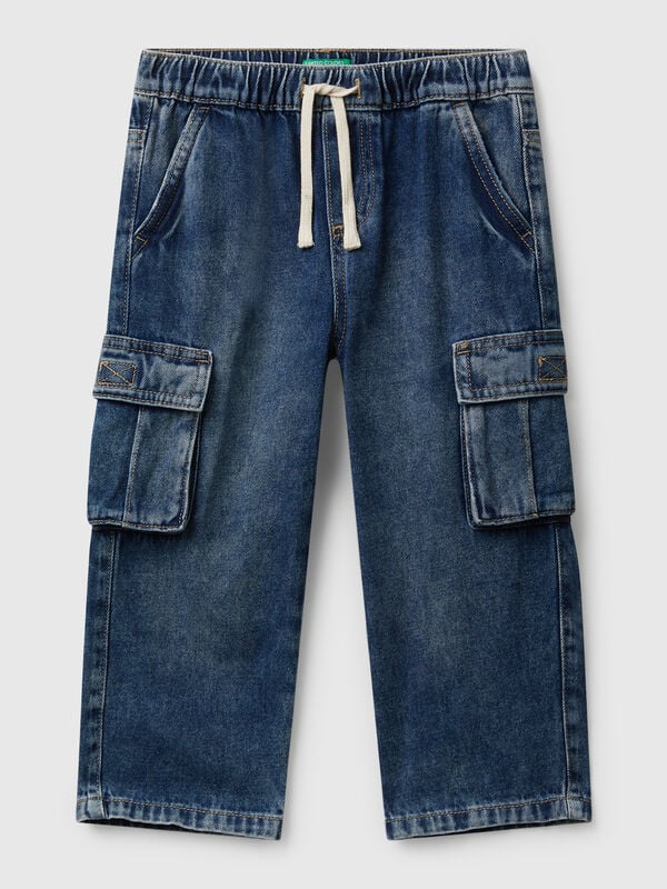 Jean cargo avec cordon de serrage Garçon