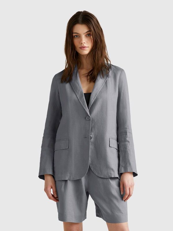 Blazer en pur lin Femme