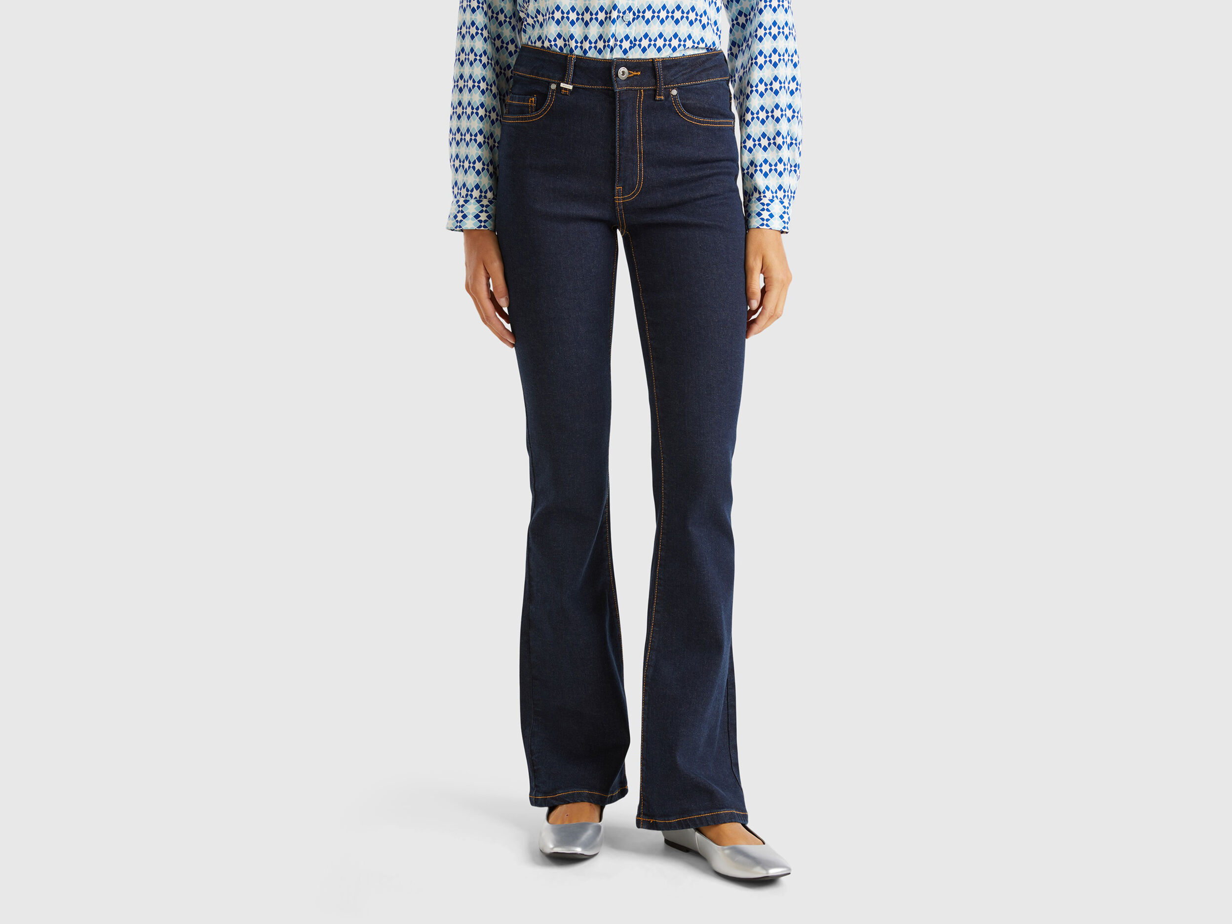 Jeans Evases Femme Nouvelle Collection 2024 Benetton