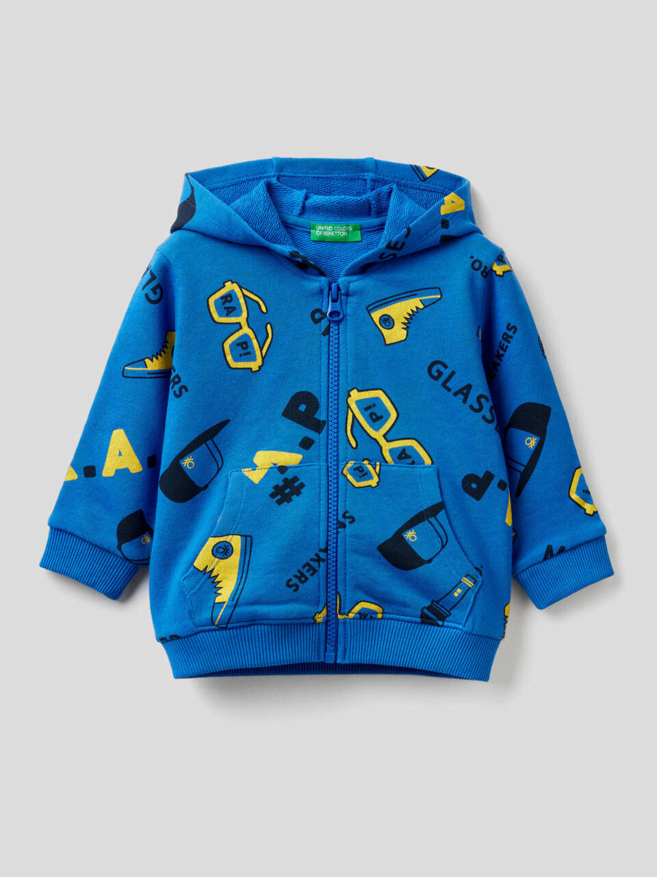 Sweat fantaisie avec zip et capuche image number 1