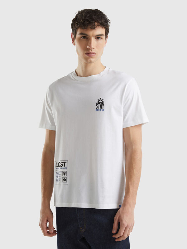 T-shirt à imprimé en coton bio Homme
