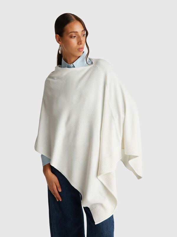 Cape en mélange de cachemire Femme