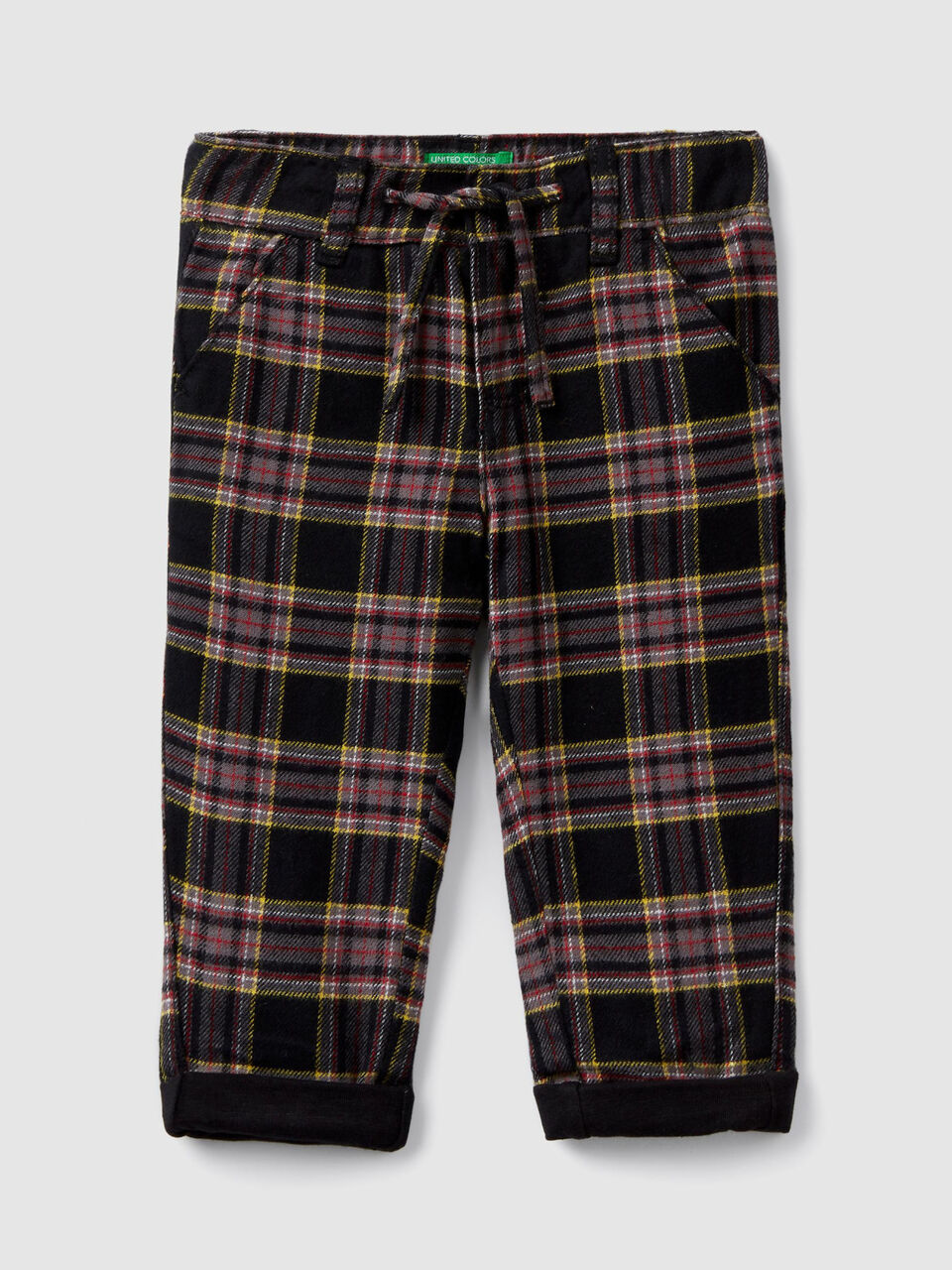Pantalon à carreaux en flanelle image number 1