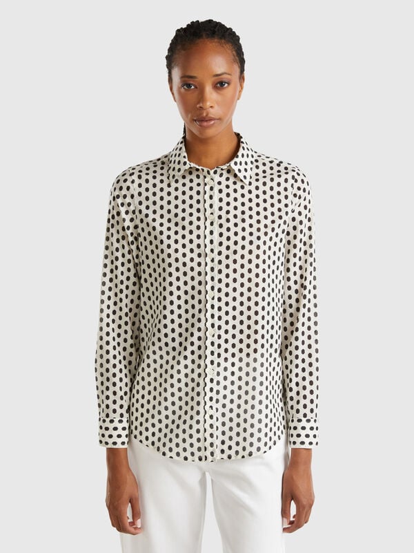 Chemise 100 % coton à motif Femme