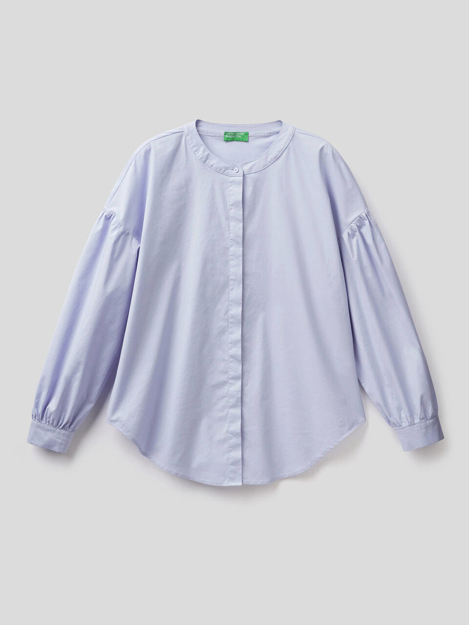Blouse en coton stretch avec manches bouffantes image number 1
