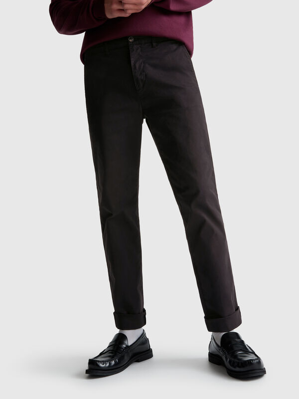 Pantalon chino slim en coton Homme