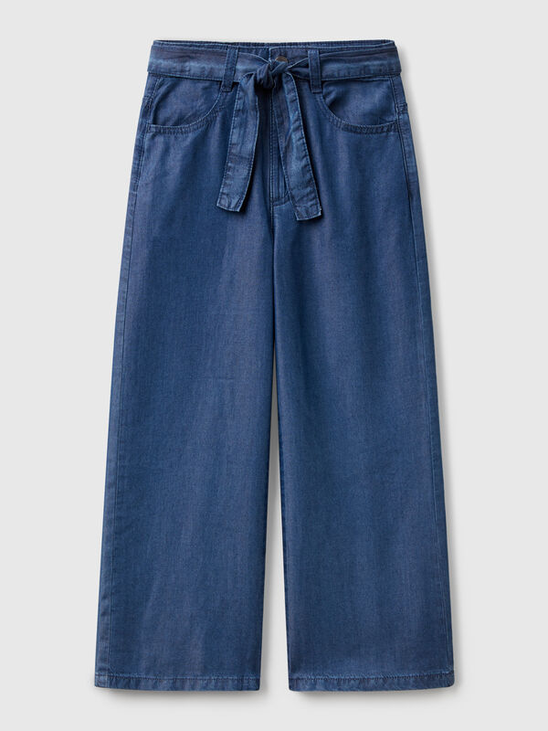 Jean coupe large avec ceinture Filles