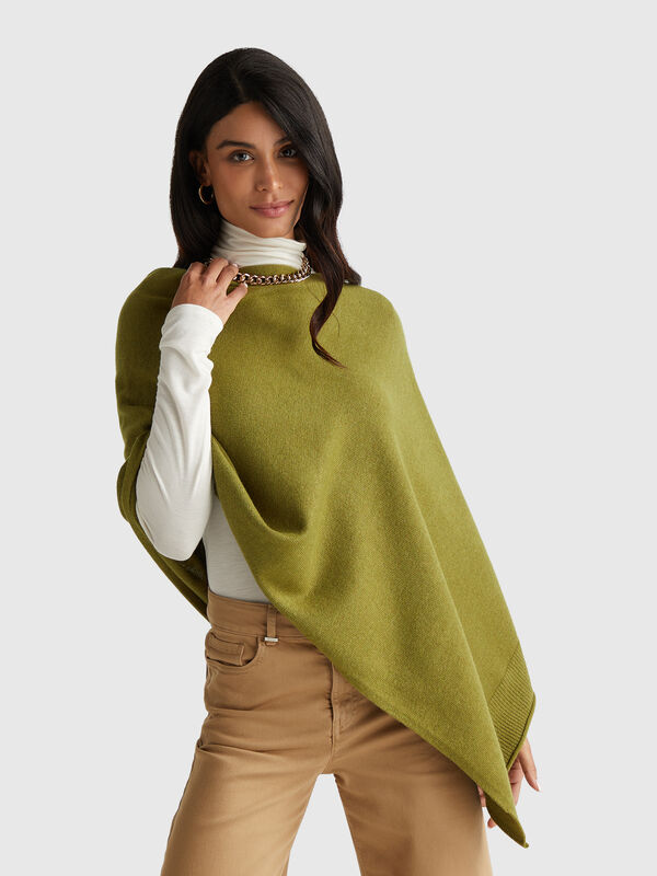 Cape en mélange de cachemire Femme