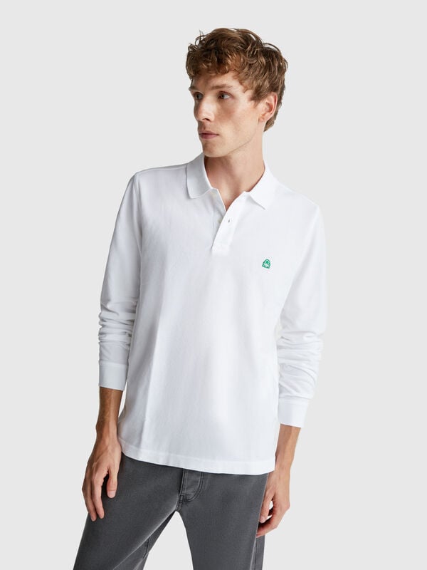 Polo manches longues en coton  Homme