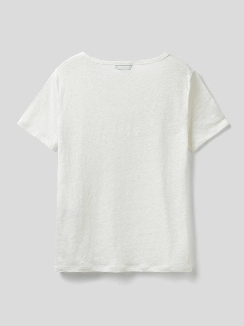 T-shirt col rond en pur lin image number 2