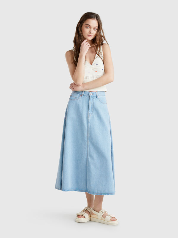 Jupe évasée en jean Femme