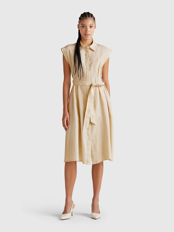 Robe chemise pur lin Femme