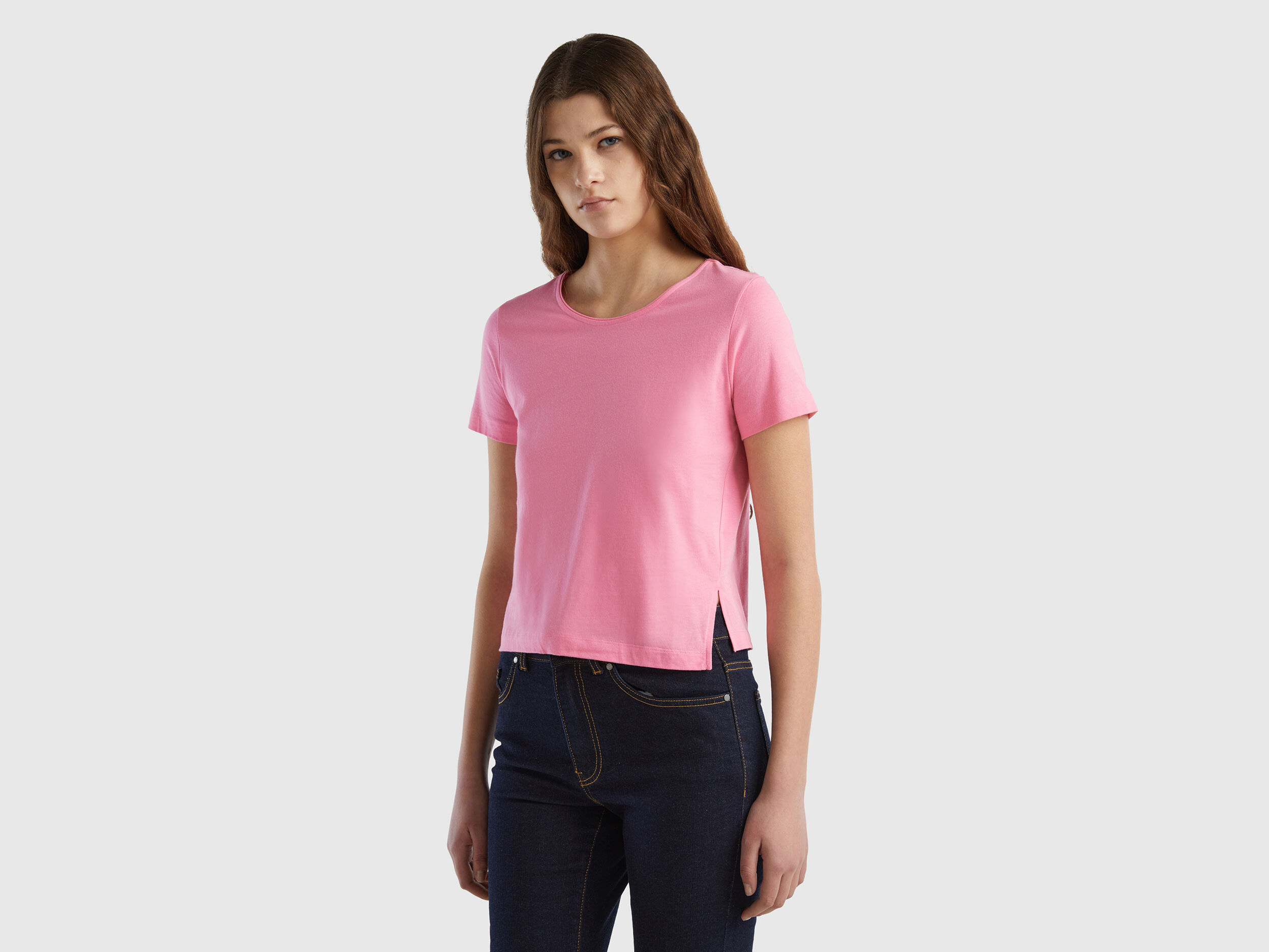 T shirt femme fendu hot sale