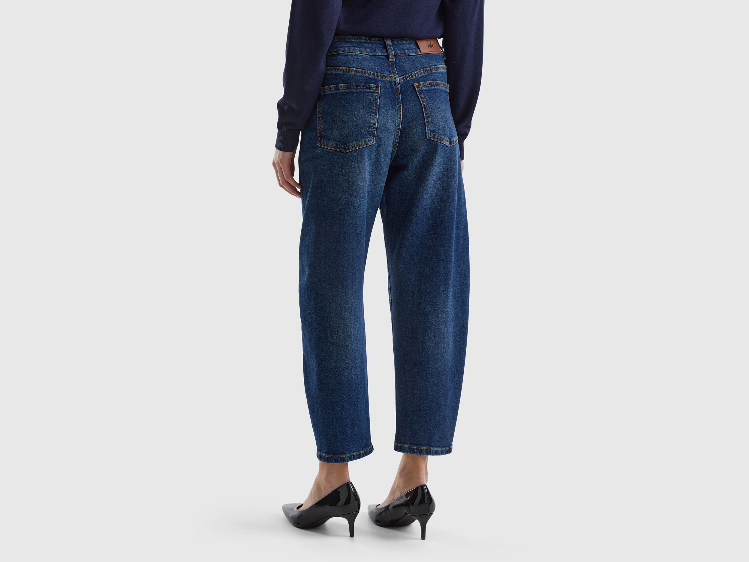 Jeans balloon fit Bleu Fonce Benetton