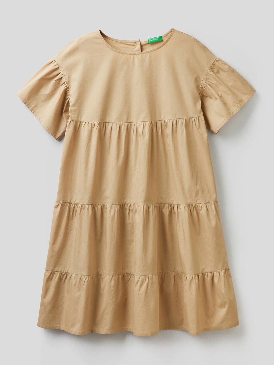 Robe large avec volants en 100% coton image number 1