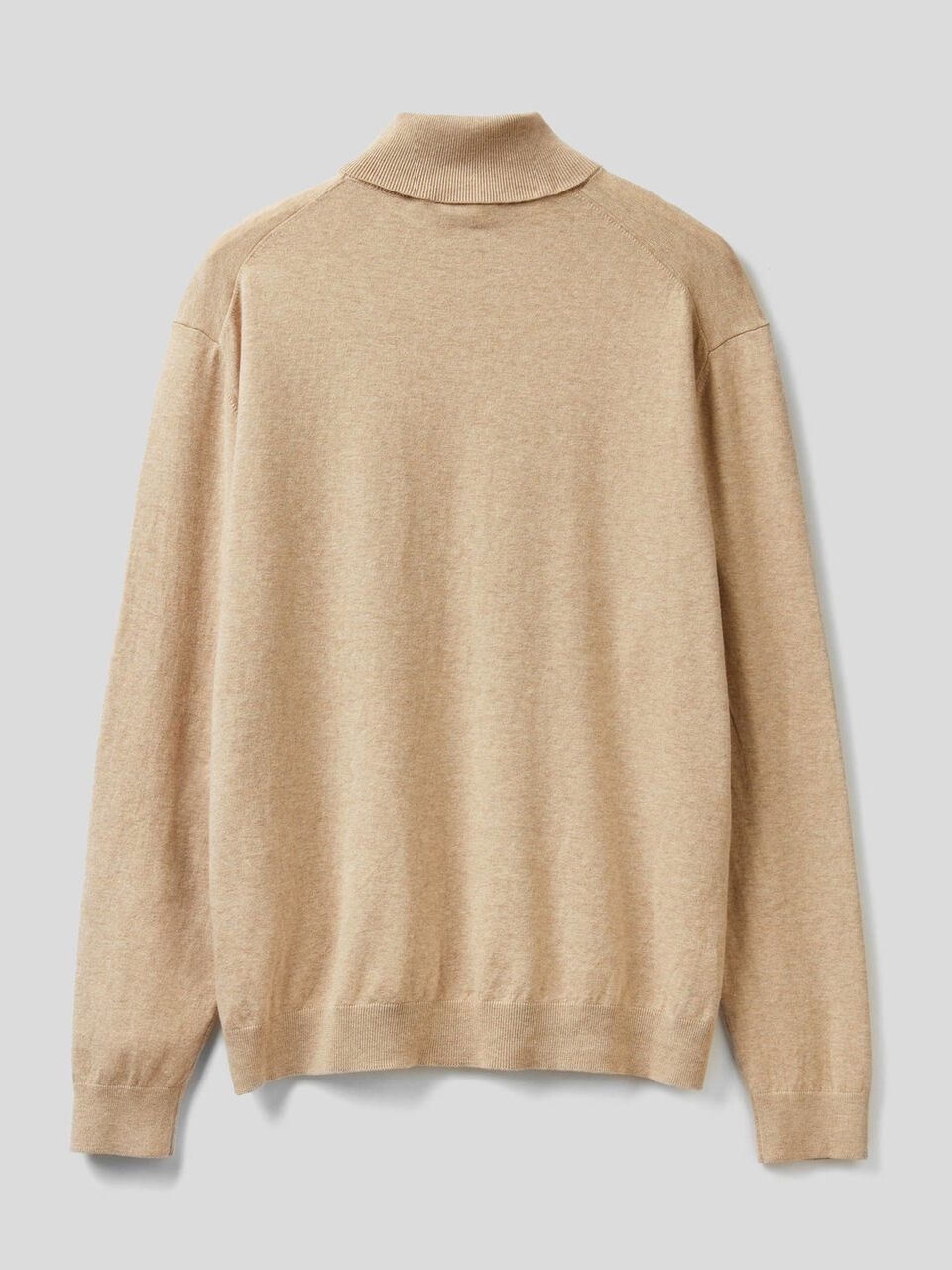 Pull col montant en coton mélangé stretch image number 2