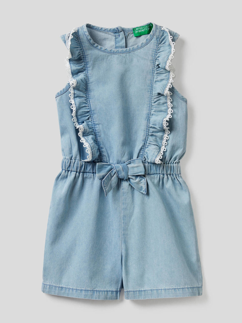 Combi-short en jeans léger image number 1