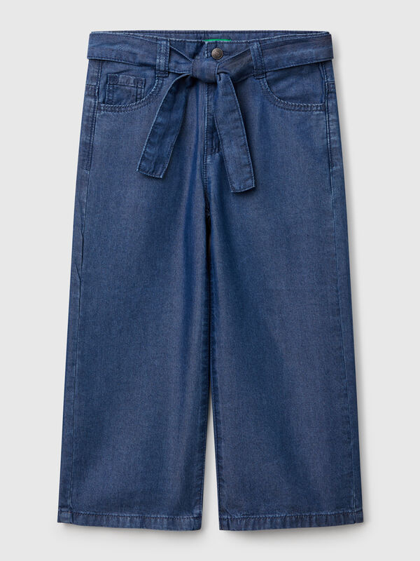 Pantalon coupe large avec ceinture Filles