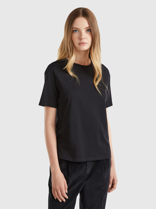 T-shirt 100 % coton à manches courtes Femme
