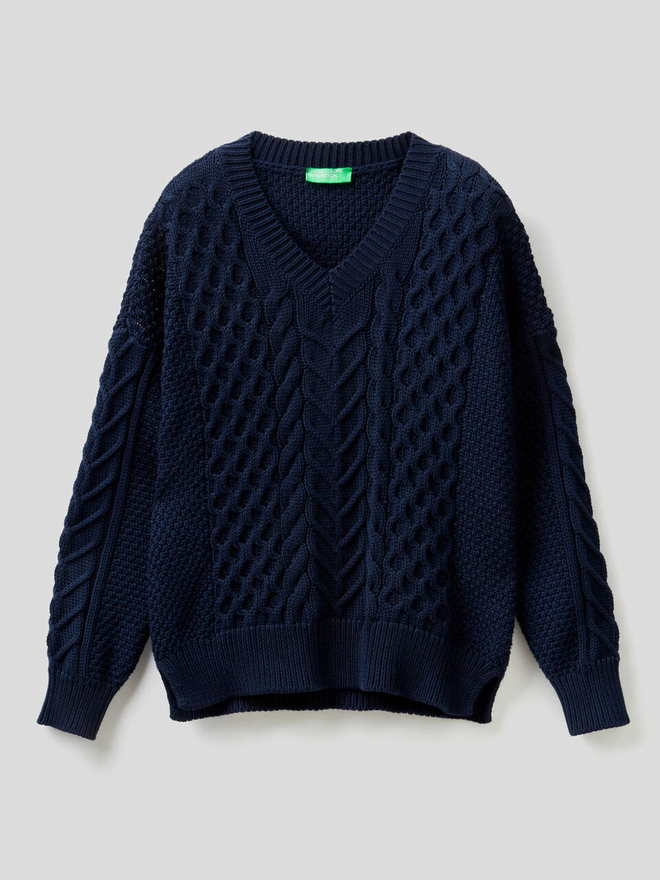 Pull en maille en pur coton image number 1