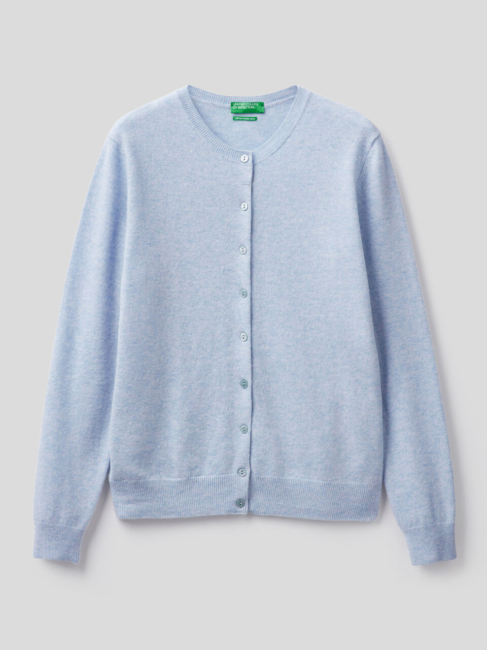 Gilet col rond en pure laine vierge image number 1