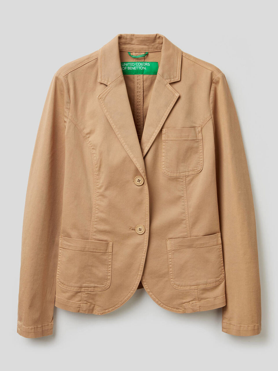 Blazer cintré en coton stretch image number 1