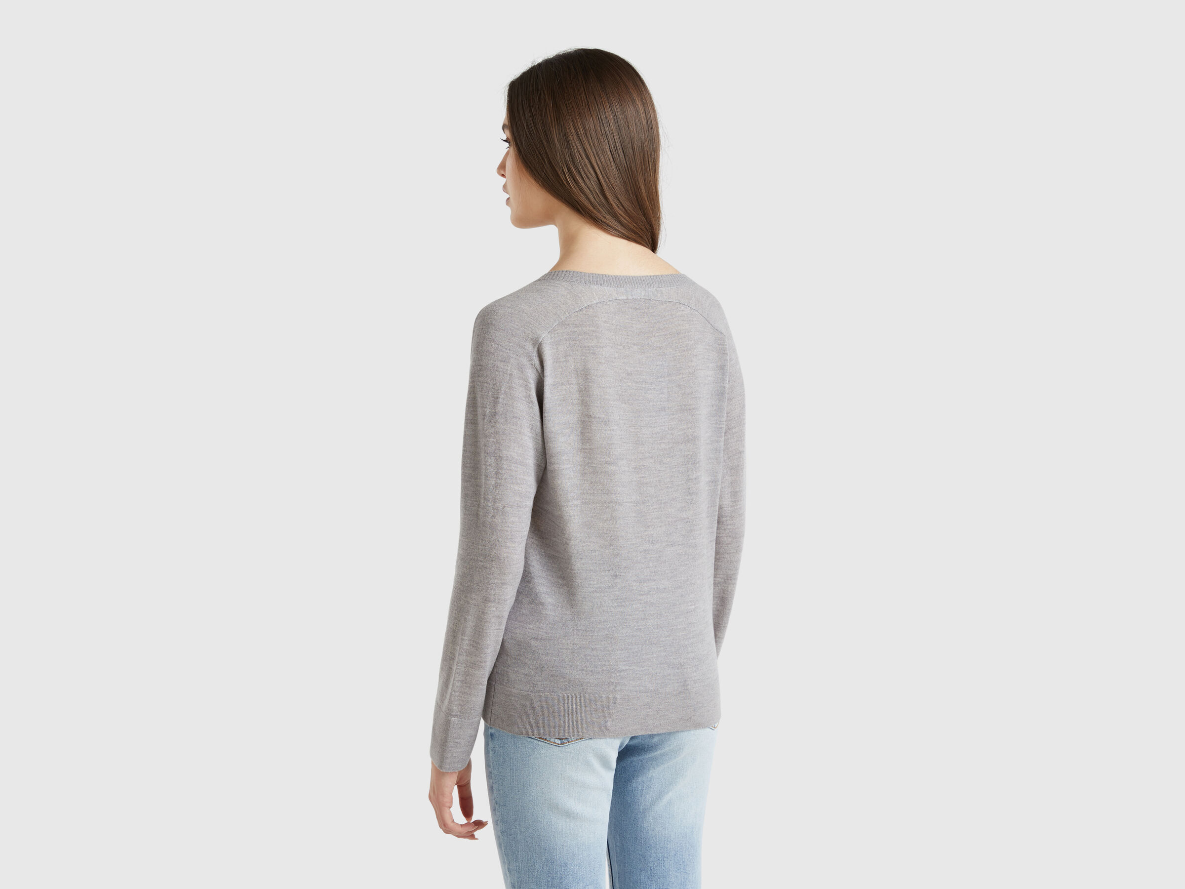 V NECK SWEATER L/S Femme image number 1