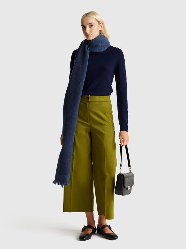 Pantalon large taille haute Femme