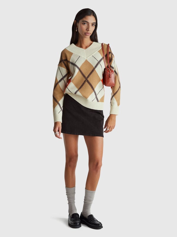 Pull avec incrustation de diamants Femme