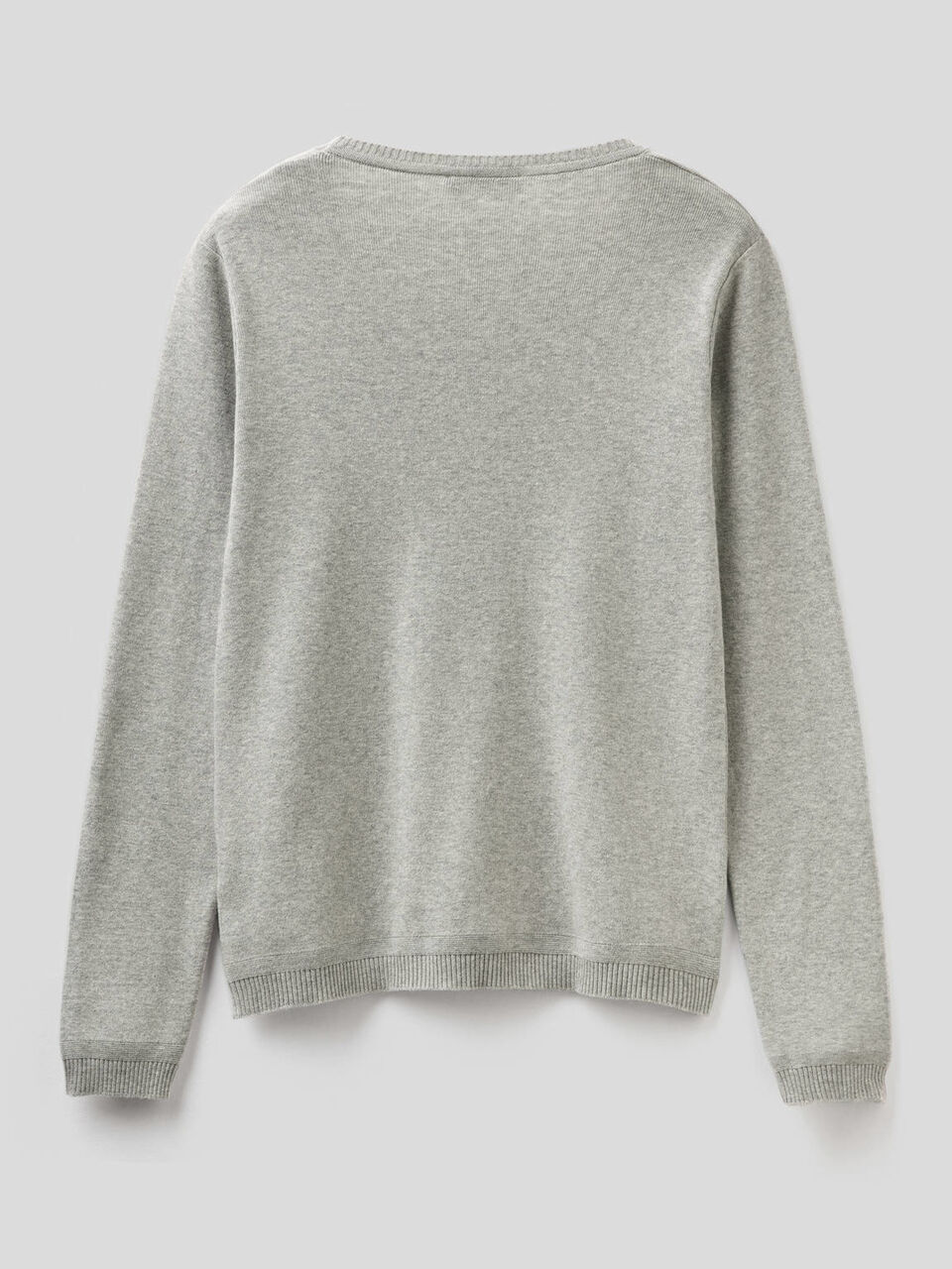 Pull col rond en pur coton image number 2