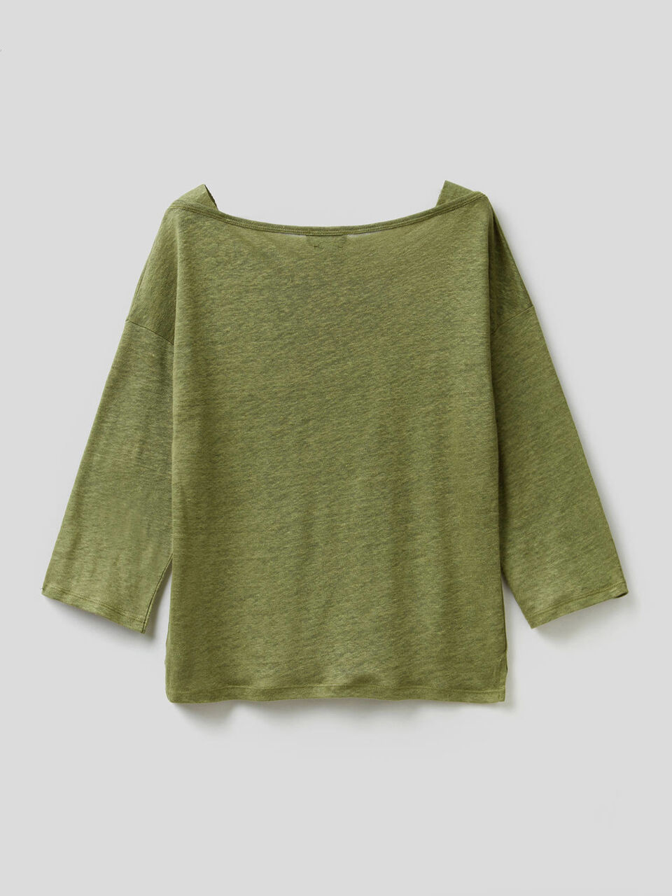 T-shirt en 100% lin avec manches 3/4 image number 2