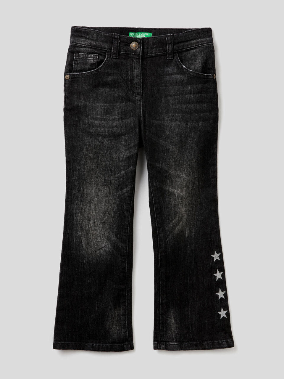 Jeans évasé en coton stretch image number 1