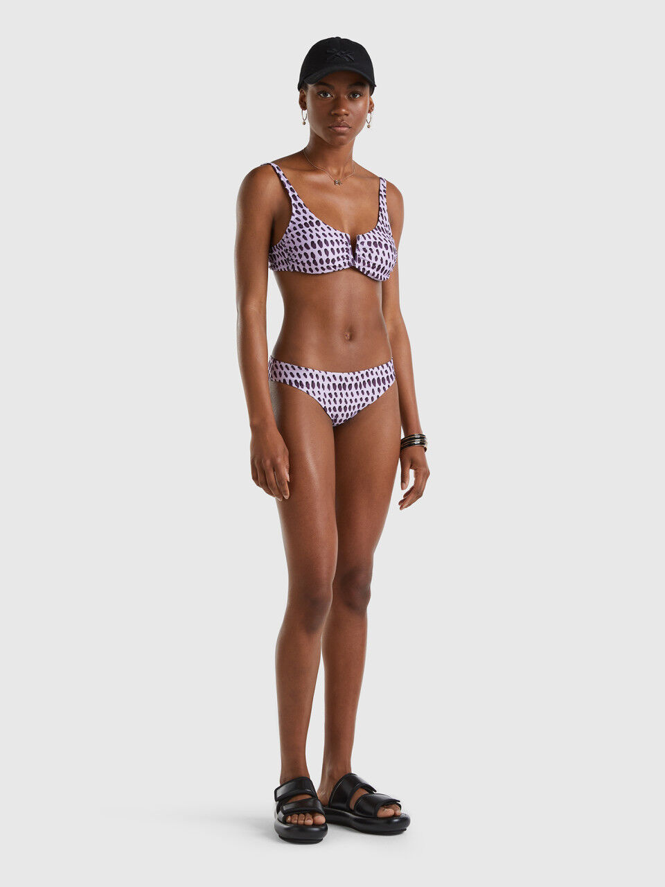 Slip de bain à motif tacheté