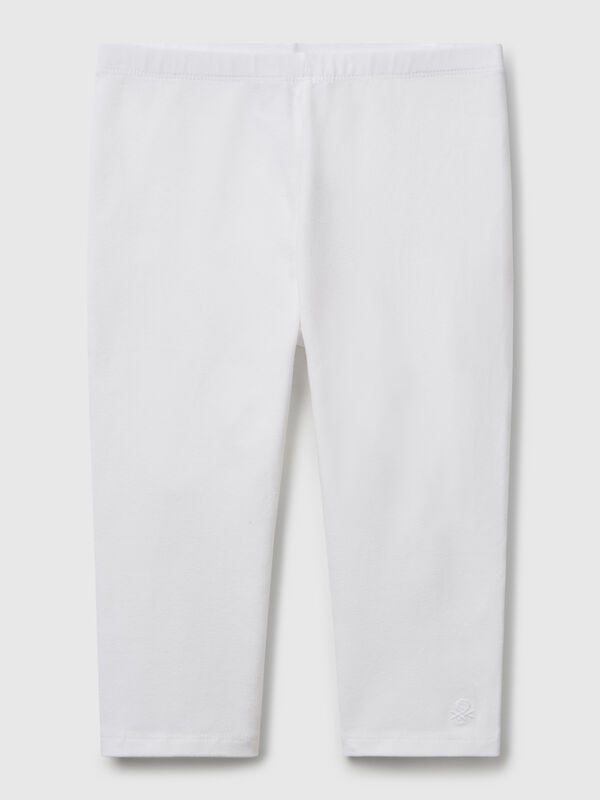 Legging mi-long en coton stretch Filles
