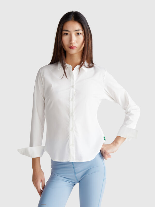 Chemise ajustée en viscose mélangée Femme