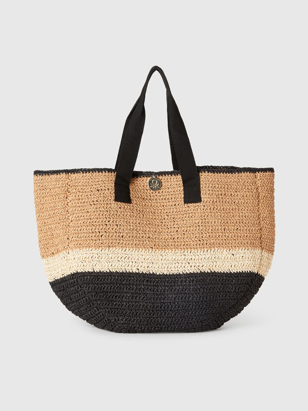 Sac cabas effet paille Femme