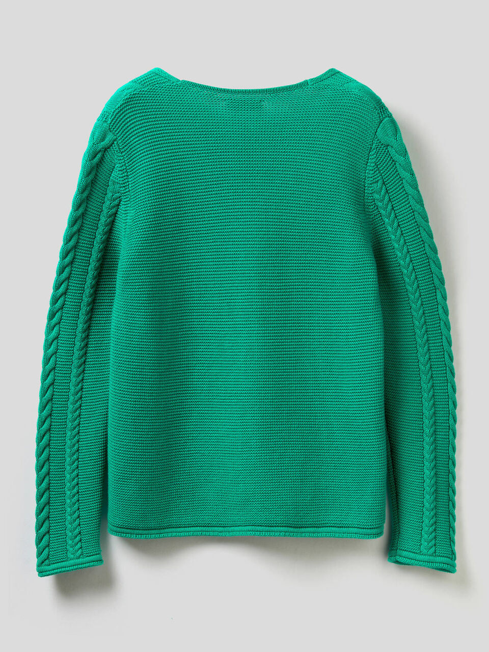 Pull à torsades en pur coton image number 2