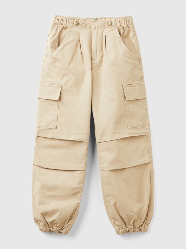 Pantalon cargo en coton stretch Filles