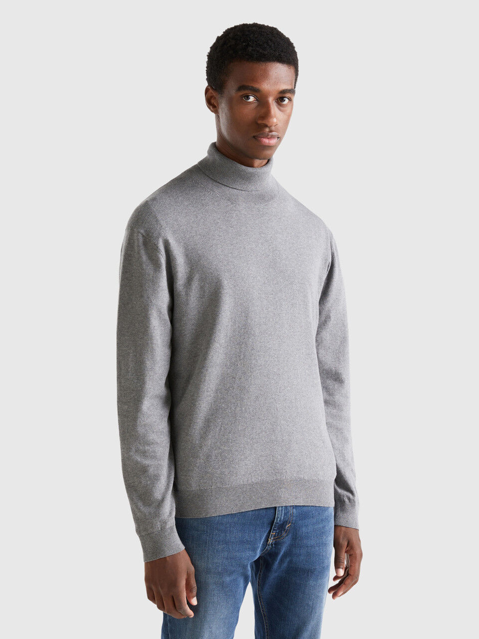 Pull col sales monté homme
